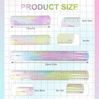 4 Pcs Flexible Ruler, Cute Bendable Flexible for Kids 15 30 Cm