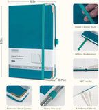 ONAVIA A5 Lined Journal Notebook - 100 GSM Thick Paper, 8 Pack Hardcover Journaling Notebooks for Writing, Work, Travel, School, College Ruled Journals for Women Men, PU Leather Note Books, 5.5”x8.3”