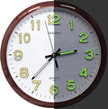 Oxmidud Glow in The Dark 3D Numerals Wall Clock，12 Inch Retro Silent Non-Ticking Battery Operated Easy to Read Vintage Analog Clocks for Living Room Kitchen Office Bedroom Decor