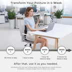 ZZWS Ergonomic Back Support, Foldable Chair Back Support with Adjustable Inflatable Lumbar Cushion Ideal for Students Office Workers Nursing Mothers Long Sitting Outdoor Fishing Floor