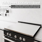 KORVOS 304 Stainless Steel Cutting Board, 23.6" x 19.6" Large Size Stainless Steel Cutting Boards for Kitchen, Heavy Duty Chopping Boards with Lip for Meat Vegetables & Bread, Pastry Board(60 x 50 cm)