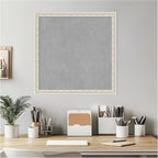 Amanti Art Silver Framed Magnetic Board 22x22 Medium Vision Board for use with Magnets, 100% Metal Sheet to Display Items as Office Decor or for Home Organization in mudroom, Kitchen or Kids Room