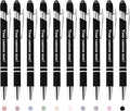 CRME Personalized Pens with Stylus Custom Pens in Bulk Customized Pen Engraved with Name Business Logo Multi Colors Ideal for Birthday School Party Metal Material Office Supplies for Women Black