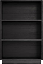 ChooChoo 3-Tier Bookcase, Wooden Bookshelf, Farmhouse Bookshelf with Open Storage, Tall Bookcase for Bedroom and Home Office, Black