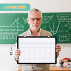 Small Monthly Calendar Dry Erase Whiteboard for Wall, 16in x 12in Magnetic Dry Erase Board, Hanging Double-Sided White Board, Portable Board for Drawing, Kitchen, Planning, Memo, School, Home, Office