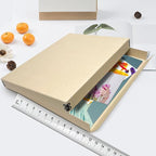 Lineco Museum Archival Storage Box, 11.75x15.25x1.5 in. Drop Front Design. Acid-Free with Metal Edge. Organize Photos, Pictures, Prints, Documents, Crafts, DIY. Tan, 2 Pack