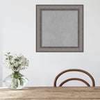 Amanti Art Grey Framed Magnetic Board 20x20 Small Vision Board for use with Magnets, 100% Metal Sheet to Display Items as Office Decor or for Home Organization in mudroom, Kitchen or Kids Room
