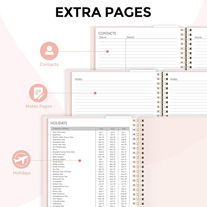 2026 Planner, Weekly and Monthly Planner, January 2026 - December 2026, Hardcover Agenda Planner with Monthly Tabs, Goal Setting & Time Management Organizer for Professionals & Students, 8.5" x 11"