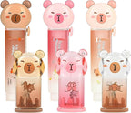 6Pcs Capybara Cute Stationery Set,Kawaii School Supplies,Including 3 Pencil Sharpeners and 3 Retractable Erasers, for Kawaii Office School Home Supplies (Capybara)