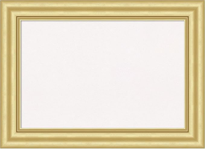 Amanti Art White Cork Board for Wall, 21x29 Vision Board with Gold Frame, Medium Corkboard Office Decor for Home Organization, Traditional Corkboard Pinboard to Display Items for Home Organization