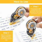 M&G 12 pack 68.9 Feet correction tape,826.8FT/ 252M in total, Correction tape bulk for Office, Note Taking, Journal,Easy to Use Applicator for Instant Corrections
