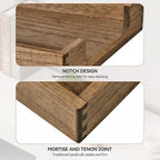 Kirigen Wood Letter-Size Tray Single-Tier(TP-DBR)- Wooden Tones Collection Front-Load Documents Tray for Office Desktop Organizer - Desk Magazine, File, Folder, Paper Holder Drak Brown