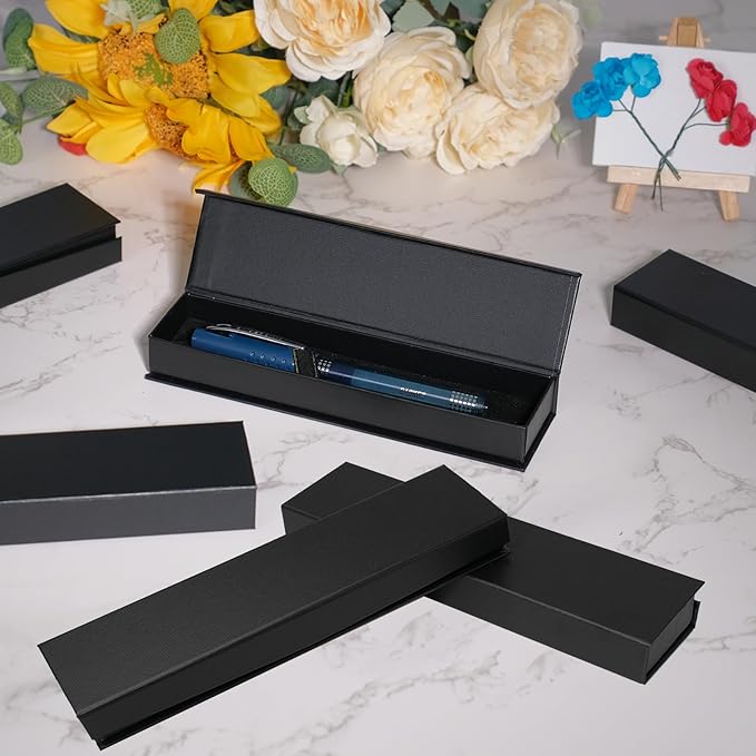 Olutacot 42 Pcs Pen Gift Boxes Empty Black Ballpoint Pen Gift Box with Cushion Pen Jewelry Display Box Empty Present Collection Cases for Birthday Souvenir Business Gifting Office Supplies