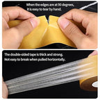 KAIYUER 3.2in x 66FT,Double Sided Fabric Tape Heavy Duty,Strong Double Sided Tape for Clothes,Crafts,Walls and Woodworker,No Glue Residue High Stickness Mounting Tape