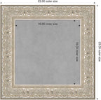 Amanti Art Silver Framed Magnetic Board 23x23 Small Vision Board for use with Magnets, 100% Metal Sheet to Display Items as Office Decor or for Home Organization in mudroom, Kitchen or Kids Room