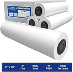 Alliance Wide Format Paper Rolls Bond Engineering (20lb | 4 Rolls, 11 In x 500 Ft | 3" Core)