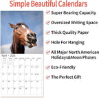 2026 Wall Calendar,Funny Calendar 2026, November 2025 - December 2026, Wall Calendar Funny Animal Memes, 12" x 24" Opened, Full Page 12 Months Thick Paper for Gift Calendar Organizing Planning