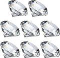 PATIKIL 8 Pcs Diamond Crystal Paperweight, 40mm / 1.57 Inch Crystal Paperweight Paper Weight for Home Office Desktop Table Decor Wedding Party Jewelry Ornaments, Clear