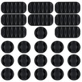 Sorcristy Cable Clips Cord Holder - 24 Pack Black Adhesive Cable Organizer for Desk, Car, Nightstand - Cord Management Clips for Phone Chargers, USB, Computer Cables