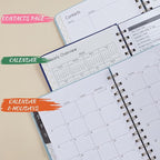 Academic Planner 2025-2026, Weekly and Monthly Calendar Planner, July 2025 - June 2026, 6.4" x 8.5", Faux Leather Cover Yearly Teacher Student Planning Agenda Book with Tabs, Pocket, Notes (Purple)