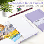 SUQJOY Lined Journal Notebooks for Writing, 100 GSM Thick Paper, 1 Pack Hardcover Notebooks, A5 College Ruled Notebook, Journaling Notebook for School/Travel/Office (Purple- 1 Pack)