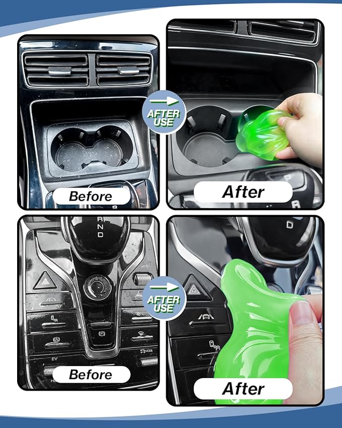 ALLGUO Car Cleaner Gels 4 Pack, Universal Dust Cleaner Putty Cleaner Slime, Cleaning Gel for Interior Detailing PC Keyboard, Auto Detailing Tools Car Cleaning Supplies Gift for Men Women, 320g