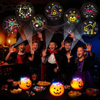 LovesTown 24PCS Halloween Party Favors Flashlights, LED Light up Finger Lights Glow in the Dark Halloween Toys Bulk for Party Decorations Goodie Bags Fillers Classroom Prizes