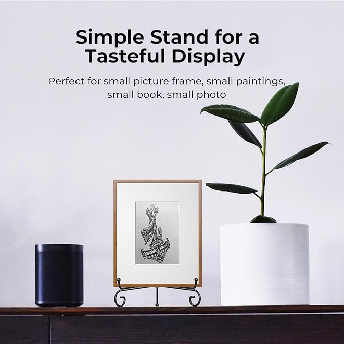 TR-LIFE Plate Stands for Display - 6 Inch Holder + Metal Easel Stand for Picture Frame, Decorative Plates, Book, Photo, Collectibles (2 Pack)