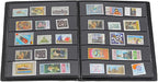 Stamp Albums 100 Pockets - Stockbooks with 50x197mm Sleeves, 10 Double Sided Black Page with Leatherette Padded Black Cover, Collection Storage Folder for Paper Money Postage Stamps AS0105BK