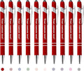 Bulk Custom Personalized Pens with Business Logo Retractable Ballpoint Pen with Stylus tip Appreciation Gifts for Coworkers Smooth Writing Black Ink for School Office Friends Supplies 10-Pack Red