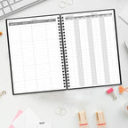 Inventory & Sales Log Book for Small Business – Inventory Ledger Book, Inventory Notebook, Order Tracker for Purchases, Sales & Reorders, 5.8" x 8.5", Black