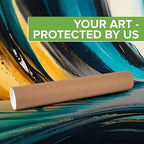4" x 24" Reinforced Kraft Paper Mailing Tubes, Pack of 4 Tubes with 2 Caps Each – USPS Approved Poster Tube – Made in USA Cardboard Tube for Shipping and Storing Posters, Prints, Artwork, or Documents