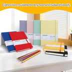 SUQJOY Lined Journal Notebooks, 6 Pack 160 Pages, 5.5x 8.2-Inch Journals for Women Men, Hardcover Notebook with 100 gsm Thick Paper, A5 Size College Ruled Notebook for Writing/Travel/Work (Red-6 Pack)