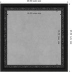 Amanti Art Black Framed Magnetic Board 20x20 Small Vision Board for use with Magnets, 100% Metal Sheet to Display Items as Office Decor or for Home Organization in mudroom, Kitchen or Kids Room