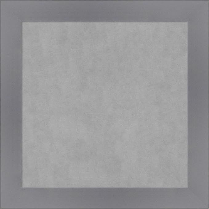 Amanti Art Grey Framed Magnetic Board 14x14 X-Small Vision Board for use with Magnets, 100% Metal Sheet to Display Items as Office Decor or for Home Organization in mudroom, Kitchen or Kids Room