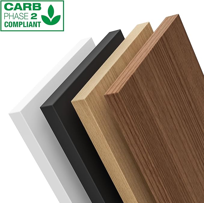 DIYART Black Bookshelf, Wood Bookcase with 3 Tier Open Shelves, 10-Cube Minimalist Storage Shelf for Living Room, Bedroom, 55.1" W x 42.5" H