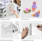 100 Sheets White Tracing Paper 100 Sheets Carbon Transfer Paper and 5 Pieces Ball Embossing Styluses for Wood Burning Craft, Paper, Canvas and Other Art Craft Surfaces