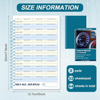 2 Pcs Auto Mileage & Expense Log Book for Car Taxes Vehicle Maintenance Expense Track Record Notebook Small Business Gas Miles Log Book for Driver 5 x 7.87 Inch(Novelty,Vivid Color)