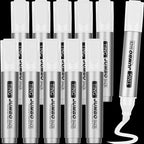 Fuutreo 10 Pack Jumbo Permanent Markers Bulk Large Chisel Tip Permanent Markers Quick Drying Big Huge Poster Pens for Adult Office, Logistics Company and More(White)