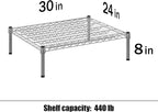 Regal Altair 24" Deep x 30" Wide x 8" Height Wire Shelving Kit | 1-Tier | NSF Commercial Storage Rack Unit