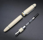 JINHAO X159 Fountain Pen (EF Nib 0.38mm, Ivory White with Silvery Clip)