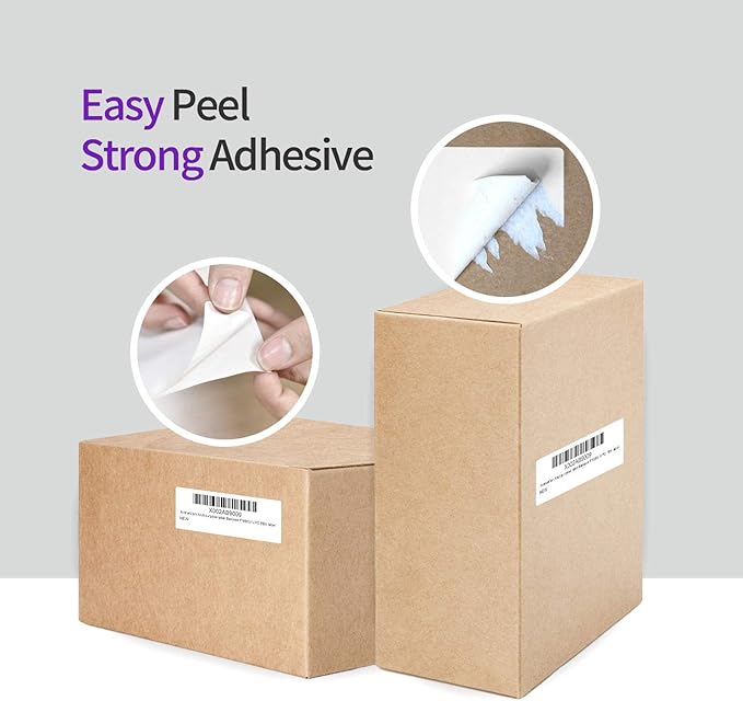 AveneMark 12 Rolls 2" x 1" Direct Thermal Labels for Barcodes Postage Address Shipping Labels Compatible with Rollo & Zebra Desktop Printers Adhesive - 1300 Labels/Roll