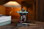 NCQIXIAO Medieval Templar Vanguard Officer Knight Pen Holder Pen Stand Desk Organizers and Accessories Resin Mobile Phone Stand as Gift for Office and Home Desk Organizer (Iron)
