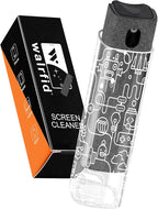 walrfid Car Screen Cleaner Spray and Wipe, Laptop Touchscreen Mist Cleaning Kit for Electronics Computer, iPad, CellPhone, MacBook, TV, Monitor, Tablet, Kindle Display, with White Graffiti Case - Grey