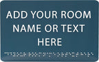 ADA CENTRAL SIGNS - 9" X6" Personalized Custom Sign - ADA Compliant Tactile Graphics Grade 2 Braille Text Acrylic Wall Signs - Add Your Room Name Text Sign for Home School Office Business Workplace