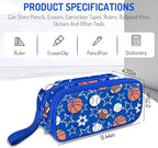 Fitvc Large Pencil Case for Boys,Sports Boys Pencil Pouch for Kids Teens School,Large Capacity Pen Box Marker Organizer for School