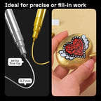 ARTISTRO 6 Acrylic Gold & Silver Paint Pens - 0.7mm Extra-Fine Markers - Great for Greeting Cards, Ornament Decor, & More