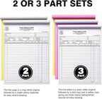 Custom Invoice Book with Logo 50 Set Personalized Receipt Books Customized Invoices for Small Business 3 - Parts Carbonless Duplicate Invoice Forms NCR Books
