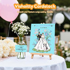 Light Blue Cardstock 8.5" x 11 ",Cardstock Paper,Colored Paper,40 Sheets Blue Card Stock for Party, Invitations, Art, Drawing, Menus, DIY Cards, Tags, Crafts Certificates, School, Office Printing