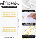 20 Pcs Reserved Chair Signs Cloth Church Placeholder Reserved Pew Signs Chair Reserved Seat Coverswith Printed Words For Weddings, Churches, Eceptions, Cinema,Celebrations, Parties and Events (White)